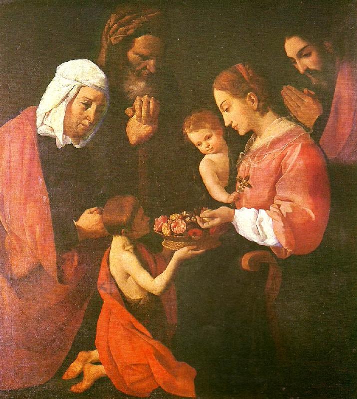 Francisco de Zurbaran the holy family, st. joaquim and st. oil painting image